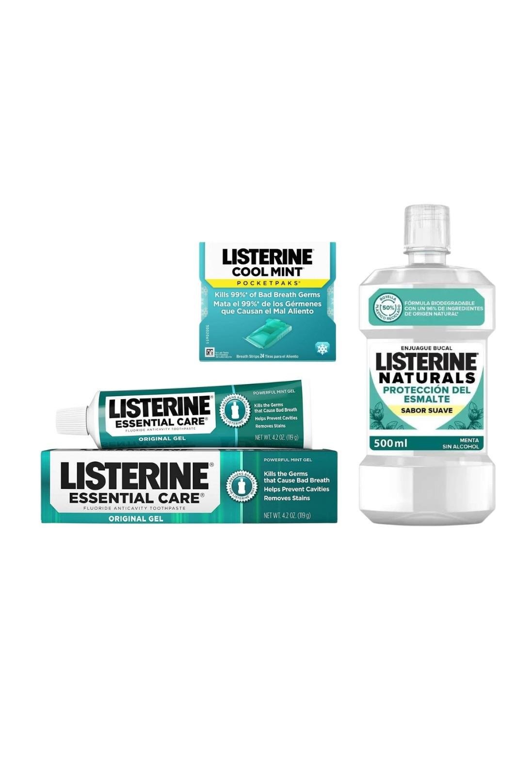 Listerine Ağız ve Diş Bakımı 3'lü Avantajlı Paket