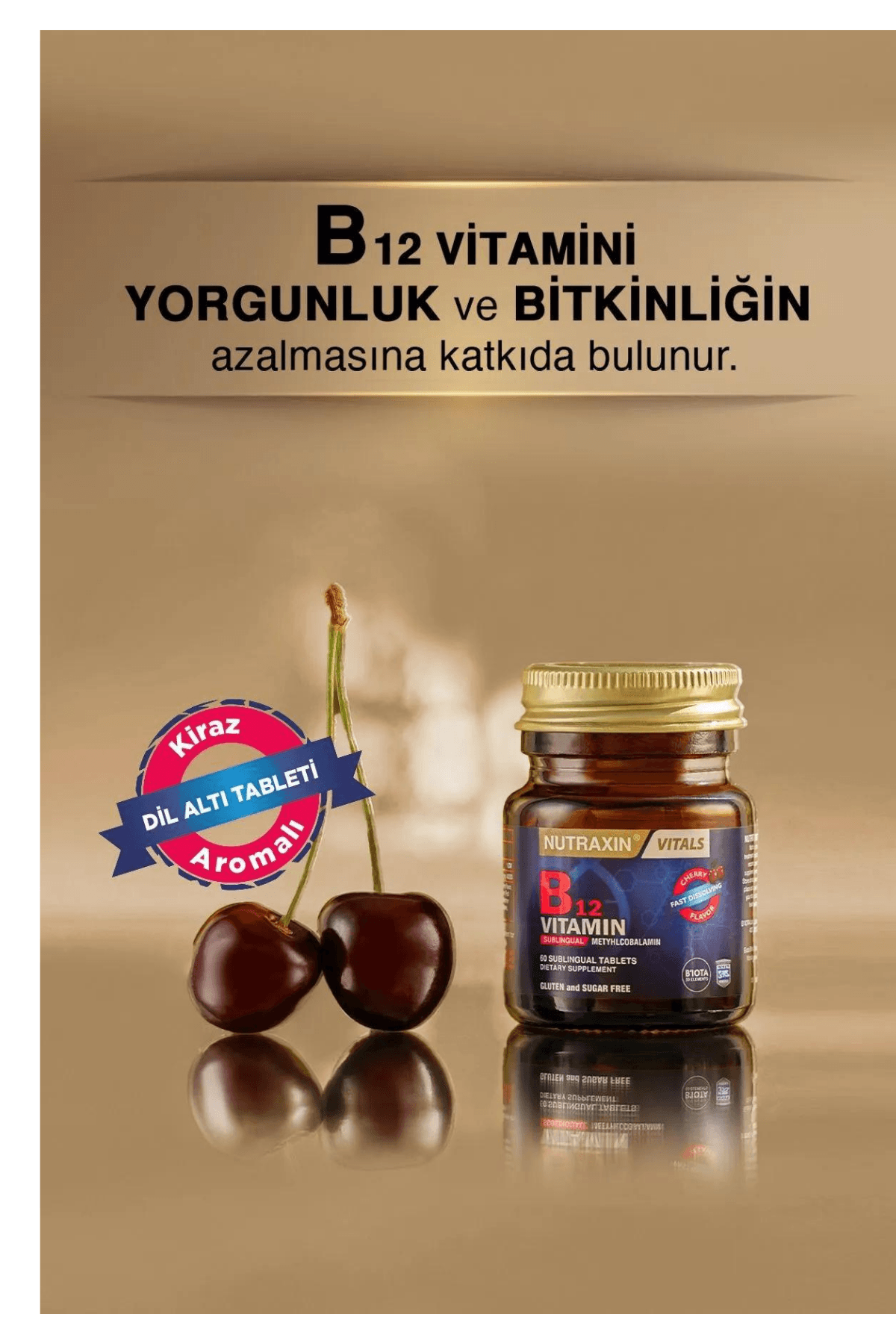 Nutraxin Vitals B12 (1000 Mc-Dil Altı) Vitamin 60 Tablet