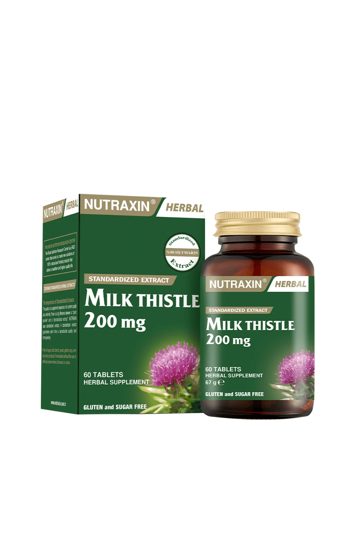 Nutraxin Herbal Milk Thistle 200mg 60 Kapsül