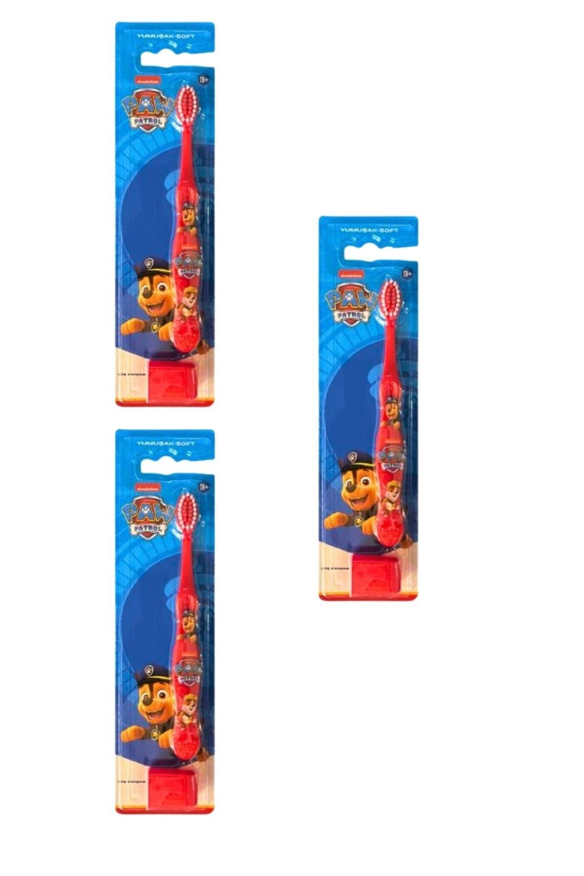 Paw Patrol Erkek Çocuklar İçin Yumuşak Solft Dİş Fırçası X 3 Adet