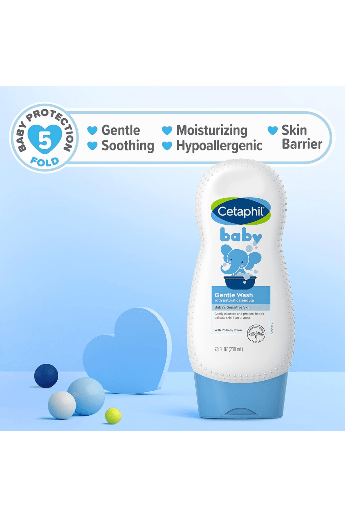 Cetaphil Baby Gentle Wash with Natural Calendula (Bebek Vücut Yıkama - Losyonu) 7.8 fl oz 230ml