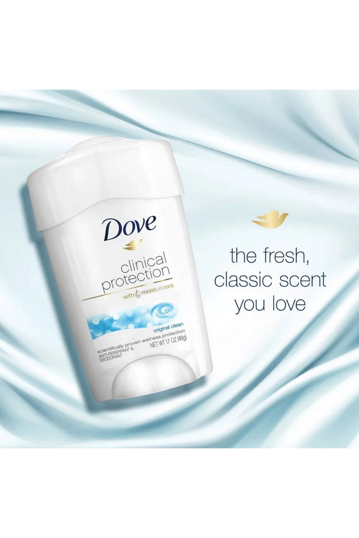 Dove Clinial Protection With 1/4 Moisturizers Orginal Clean Antiperspirant (48hr) Kadın Deodorant 1,7 oz 48gr