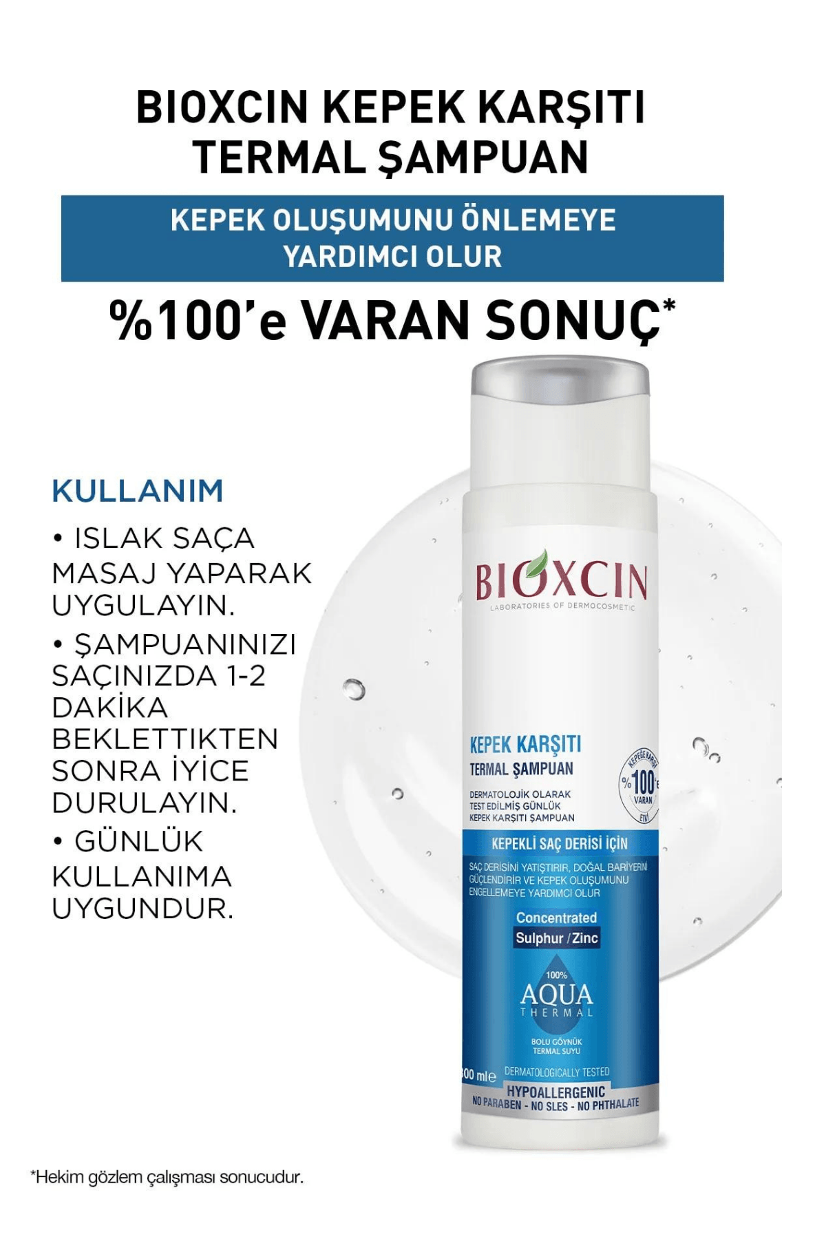 Bioxcin Aqua Thermal Kepek Karşıtı Şampuan 300 ml