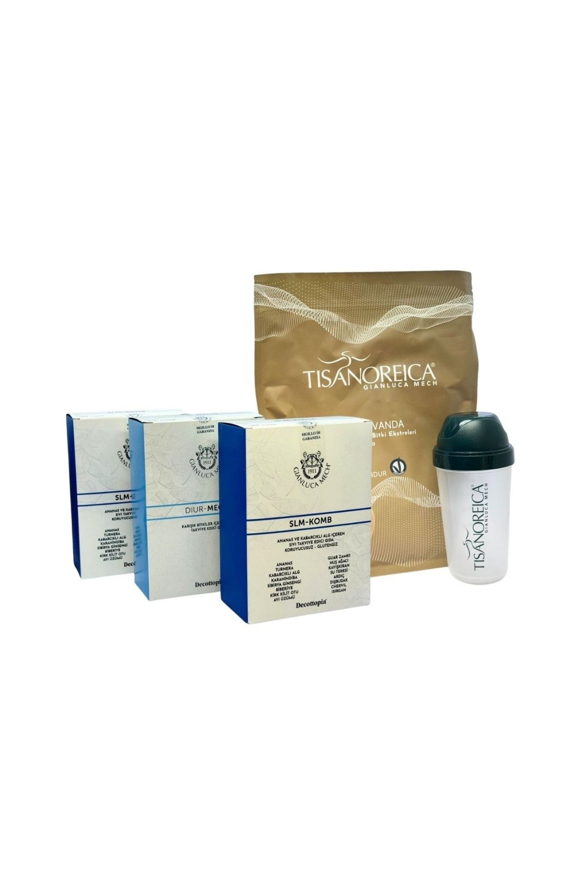 Decottopia Gıanluca Mech 16 Günlük Kür (2 Tane SLM-KOMB, 1 Adet DIUR-MECH, 1 Adet TISANOREICA BEVANDA, 1 Adet SHAKER)