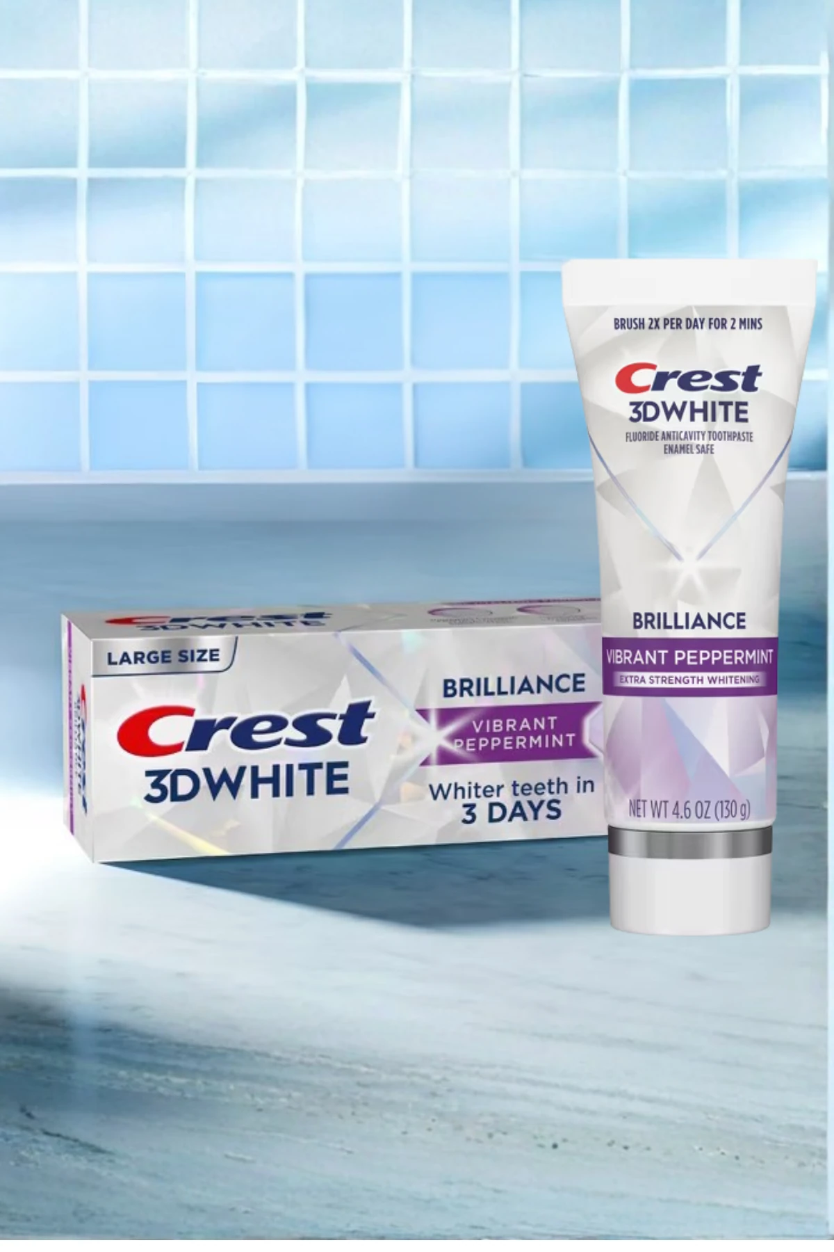 Crest 3D White Brilliance Large Diş Macunu (SKT2027) 130gr + Seyehat Boy Hediye 