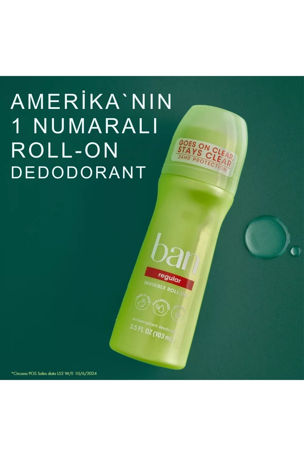 Ban Roll-On Antiperspirant Deodorant Normal (103 ml)