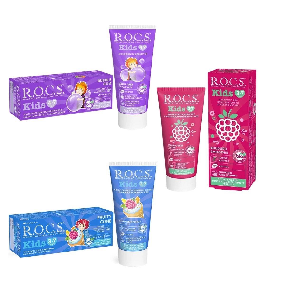 Rocs Kıds 4-7 Yaş Karma Tad Paketi - 35ml (3 Adet)