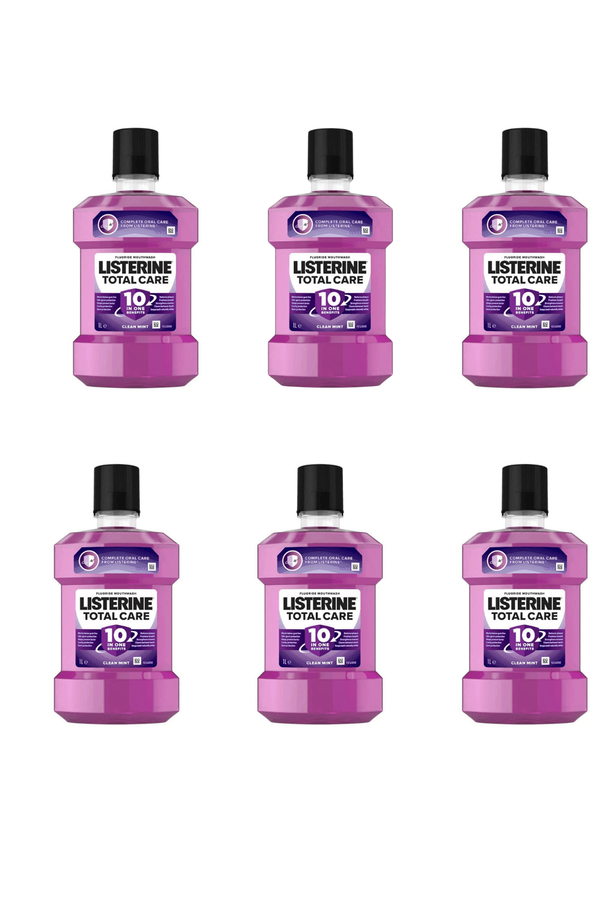 Listerine Total Care 10in1 Gargara 1lt, Ağız Kokusu Ve Diş Koruyucu Tabakası Için 10 Fayda 6 Adet