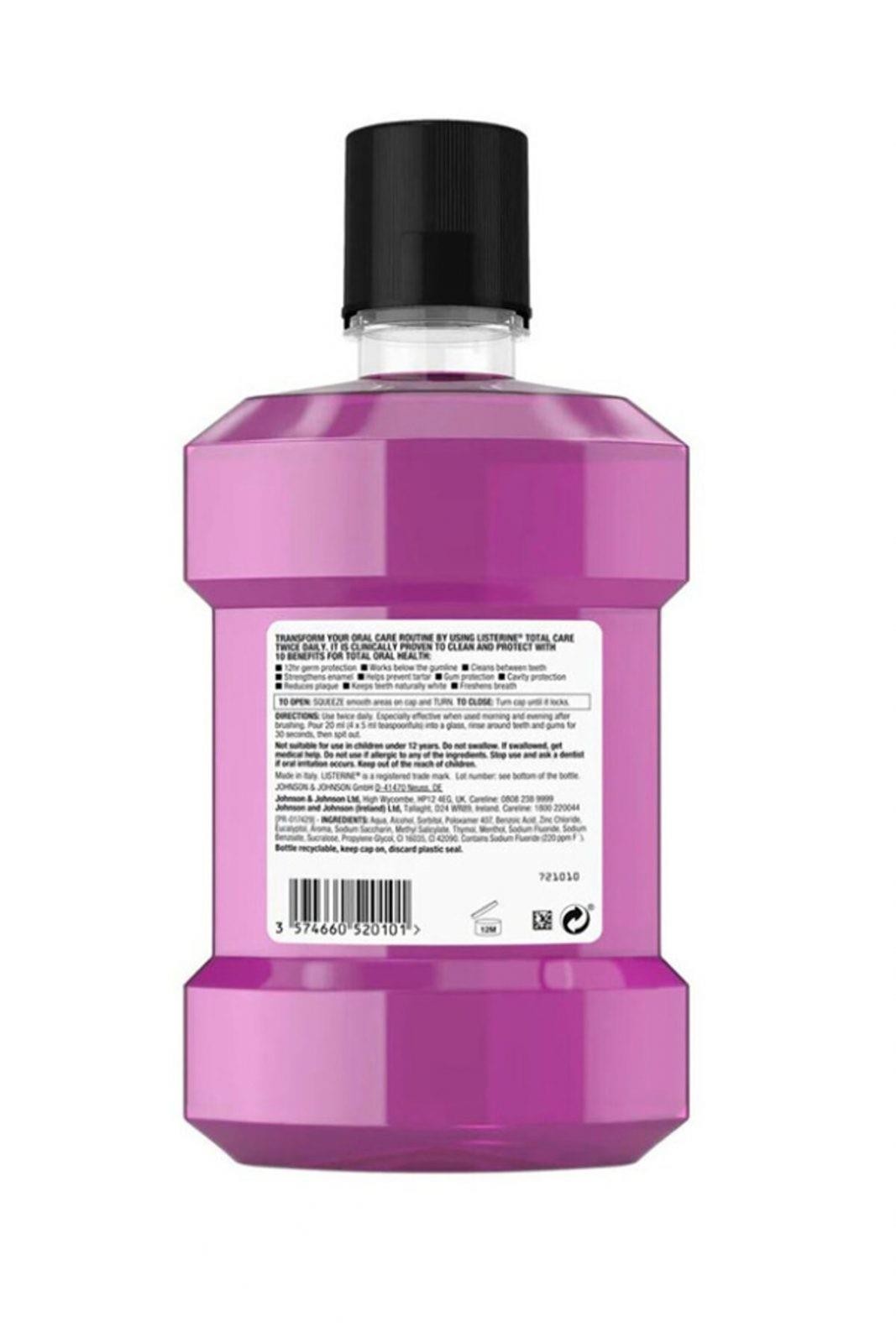 Listerine Total Care 10in1 Gargara  Ağız Kokusu ve Diş Koruyucu Tabakası için 10 Fayda 1lt,