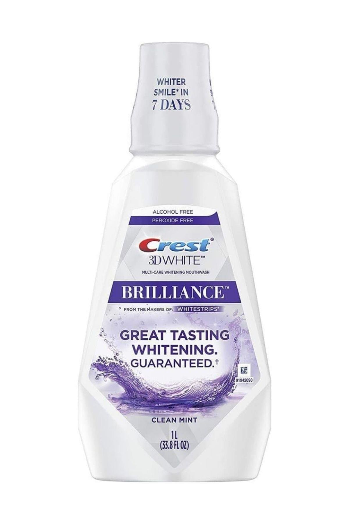 Crest 3D White Brilliance, Temiz Nane (Alkolsüz) Gargara 1 Litre