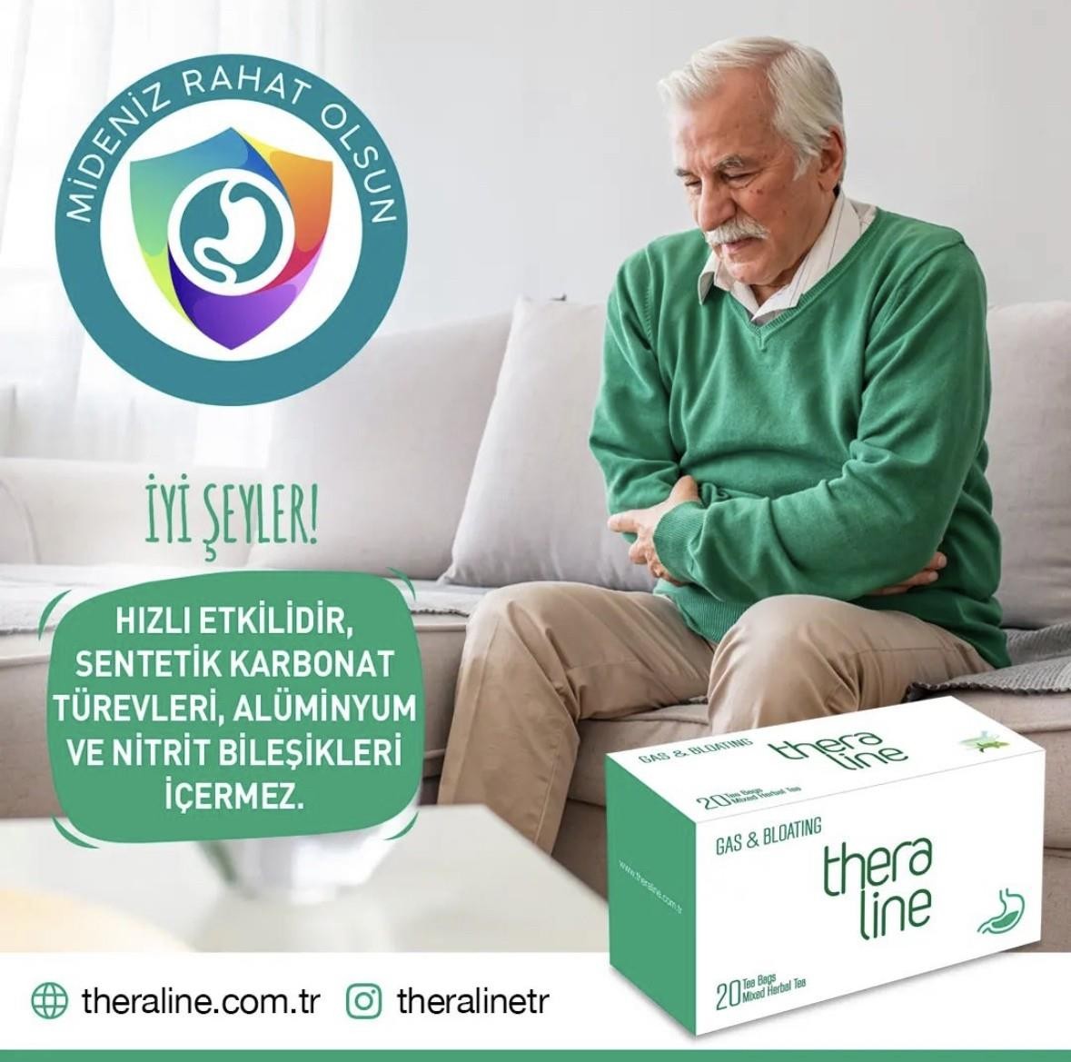 Theraline Gas & Bloating (Miğdeniz Rahat Olsun) Bitki Çayı Süzen Poşet 20 Adet