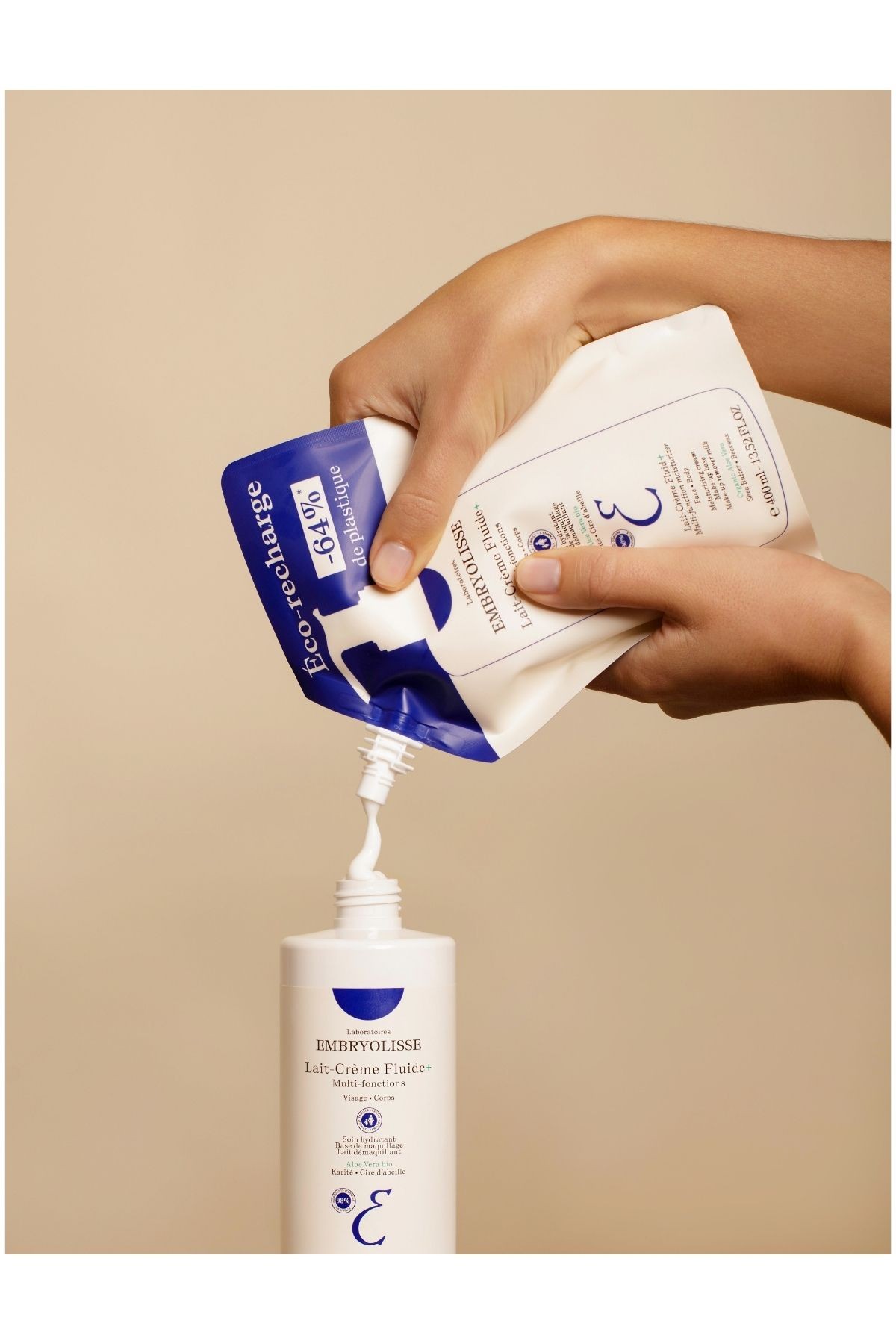 Embryolisse Lait Creme Fluide (%98 Doğal, Aloe Vera) Ekonomik Paket Vücut Losyonu 13.52 oz 400 ml