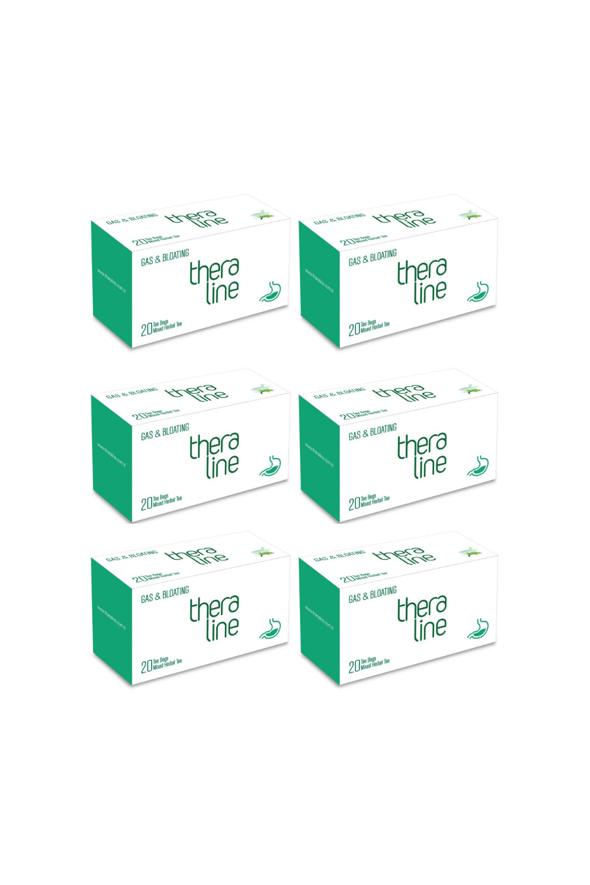 Theraline Gas & Bloating (Miğdeniz Rahat Olsun) Bitki Çayı Süzen Poşet (6 Kutu) 120 Adet