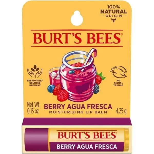 Burts Bees Berry Agua Fresca Meyveli Kokteyl Aromalı(Renklendiricisiz,Doğal Kökenli) Lip Balm  0.15 Oz 4.25gr