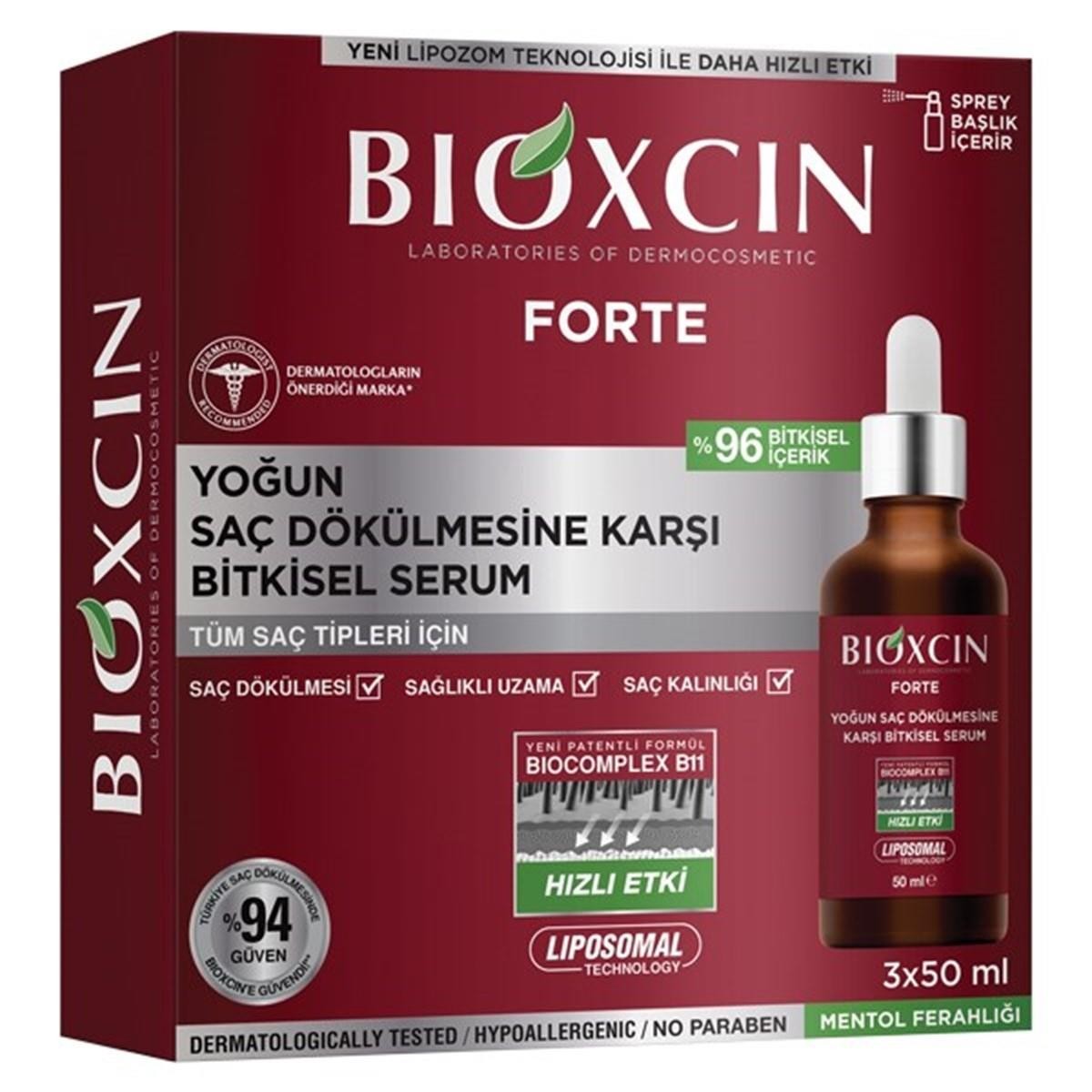 Bioxcin Forte Serum (Yoğun Saç Dökülmelerine Karşı) 3x50 ml