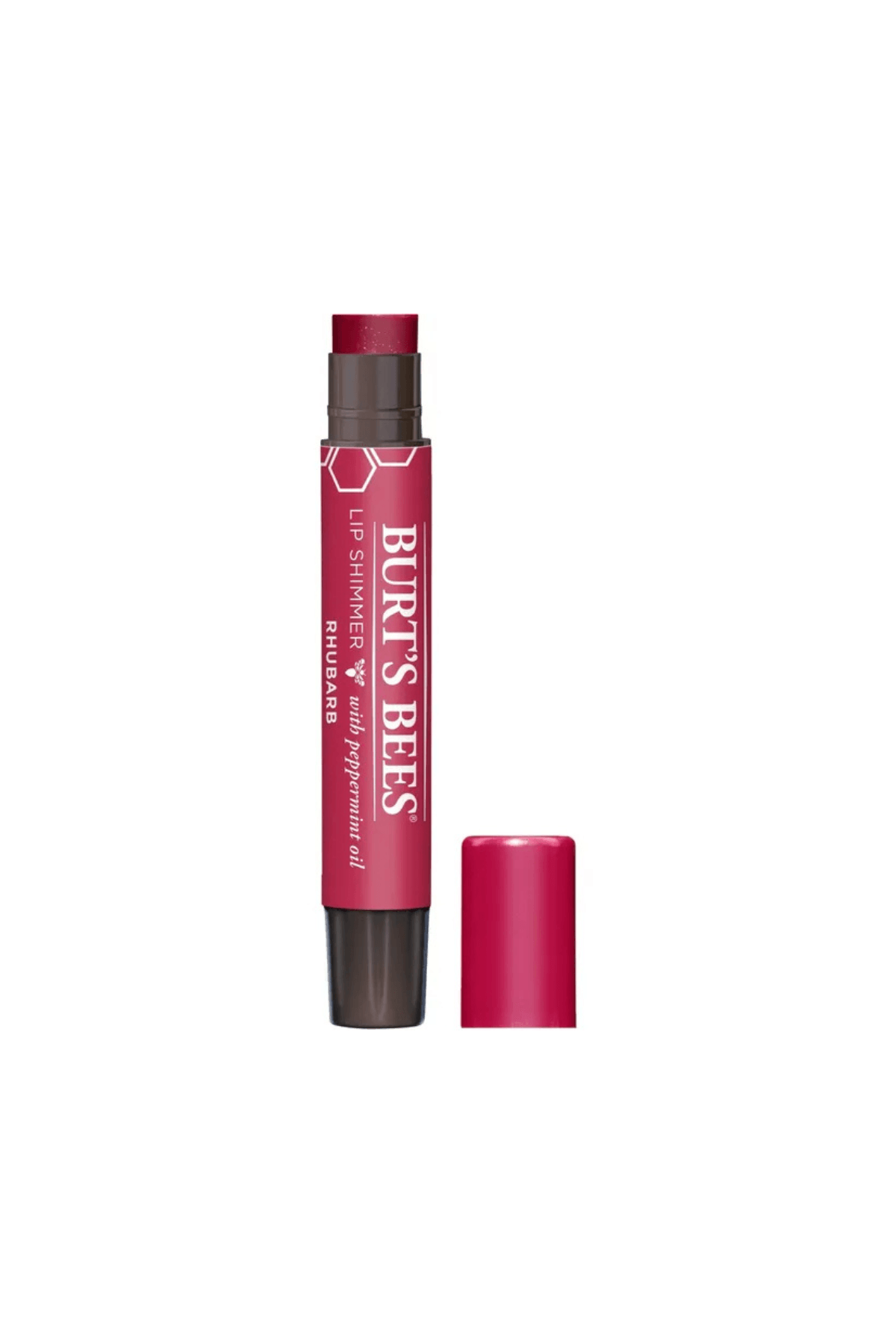 Burt's Bees Lip Shimmer, Rhubarb (Ravent) Nemlendirir, Besler, Yumuşatır ve Parlatır 2.5gr