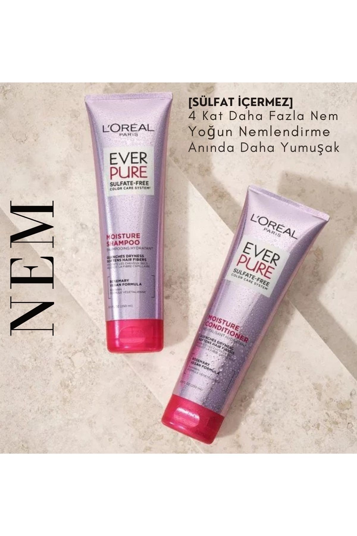 L'Oreal Paris EverPure (Nemlendirici Biberiye Yağı Kuru Saçlar İçin) Saç Kremi 250ml