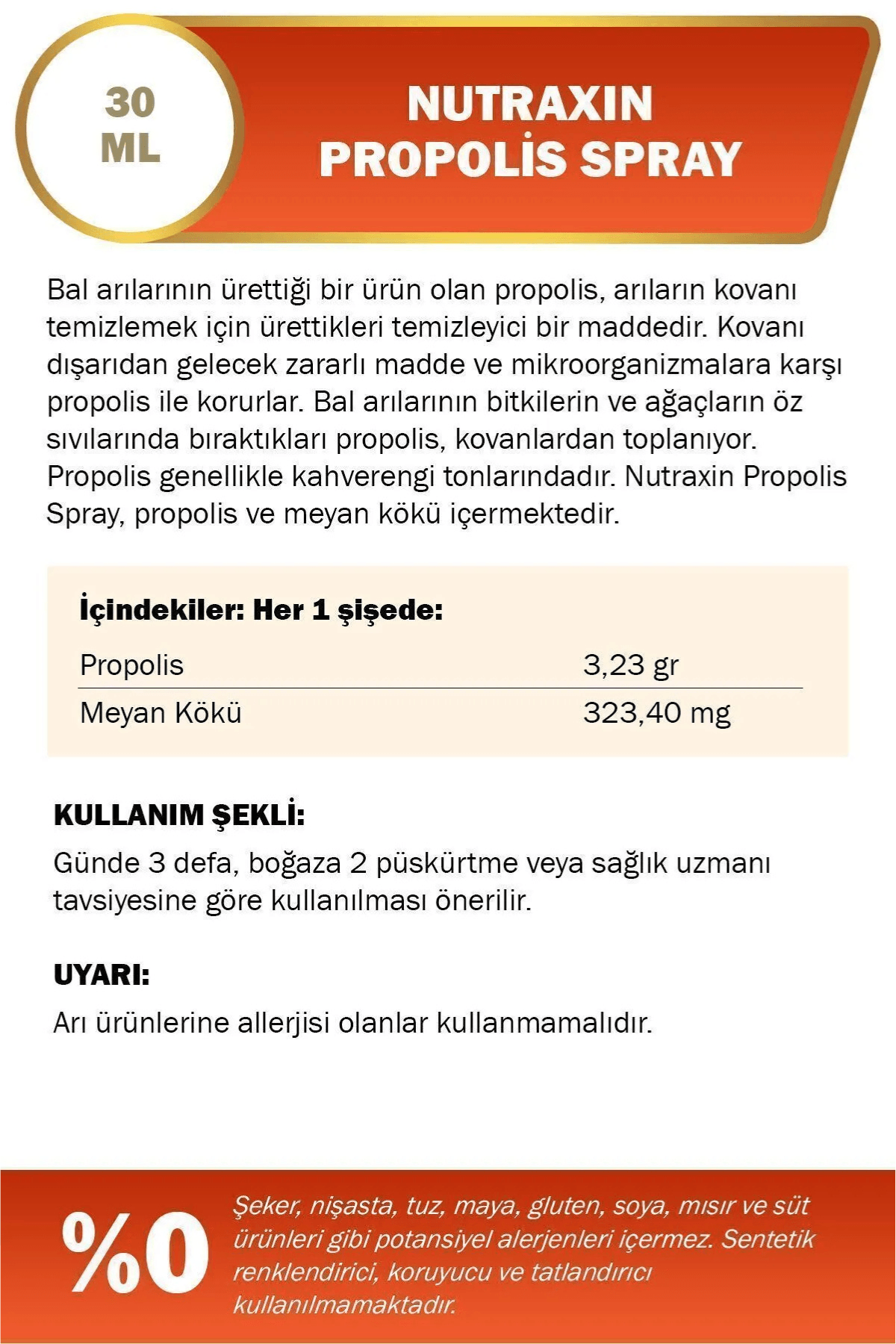 Nutraxin Propolis Sprey 30ml