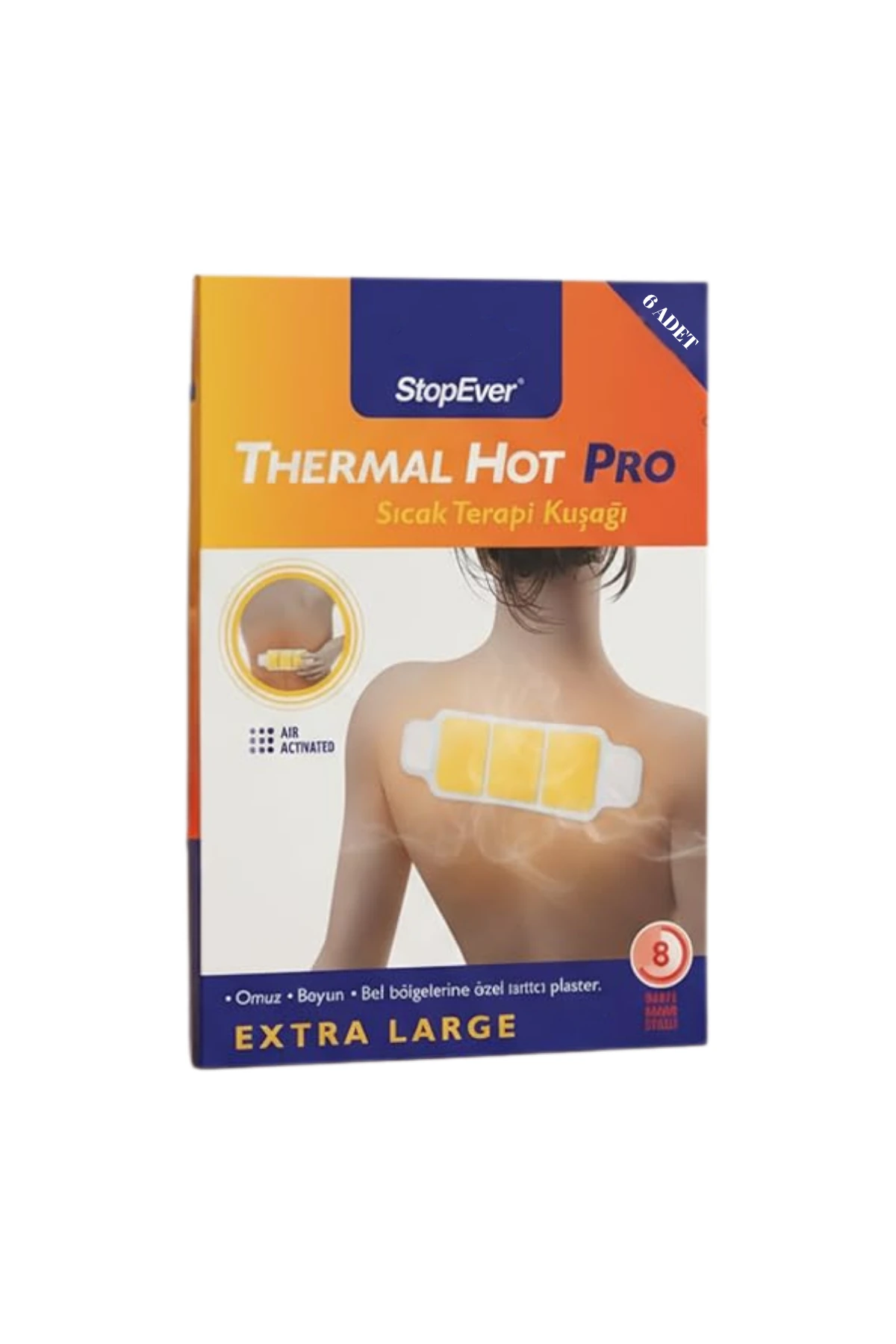 StopEver Thermal Hot Pro Sıcak Terapi Kuşağı Flaster 6'lı Paket