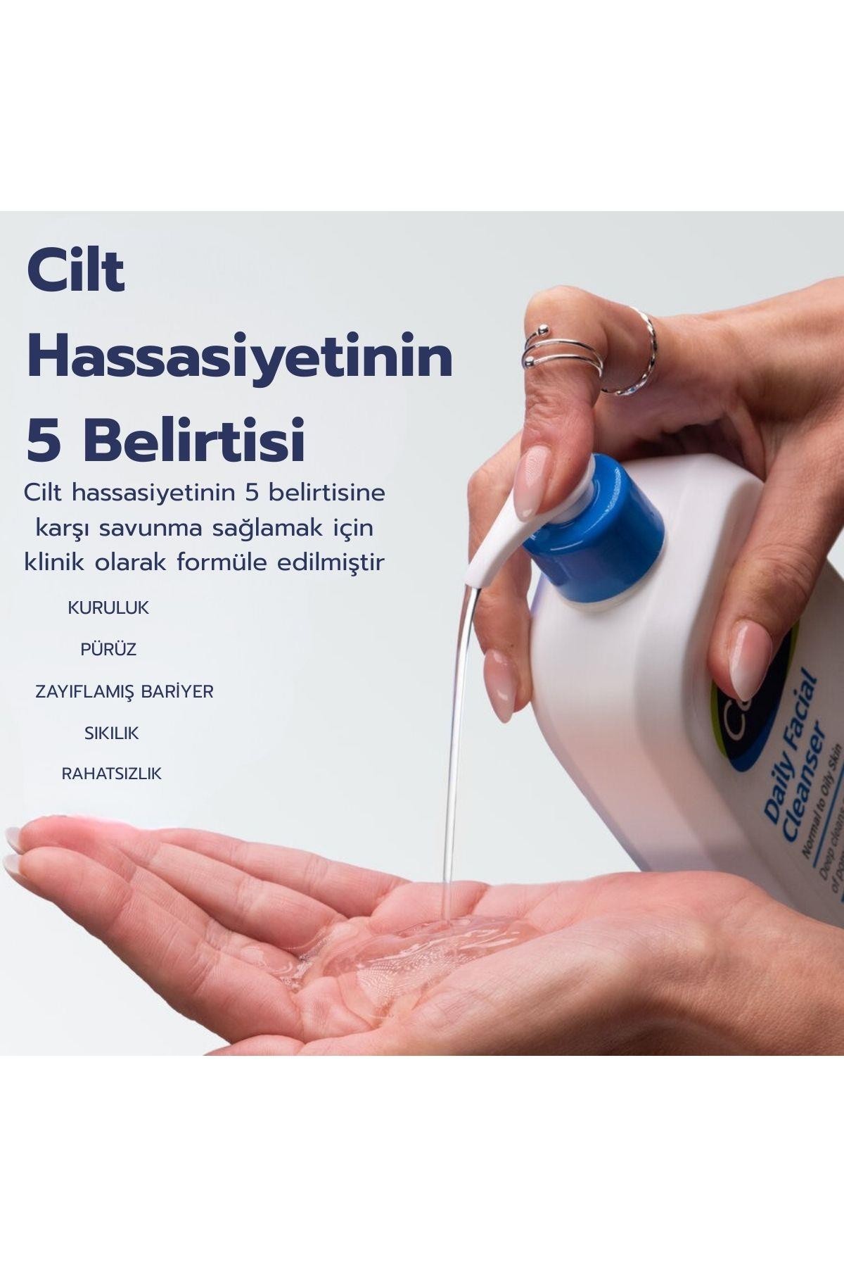 Cetaphil (B3-B5 Vitaminli) Günlük Yüz Temizleyici 16 fl oz 473ml