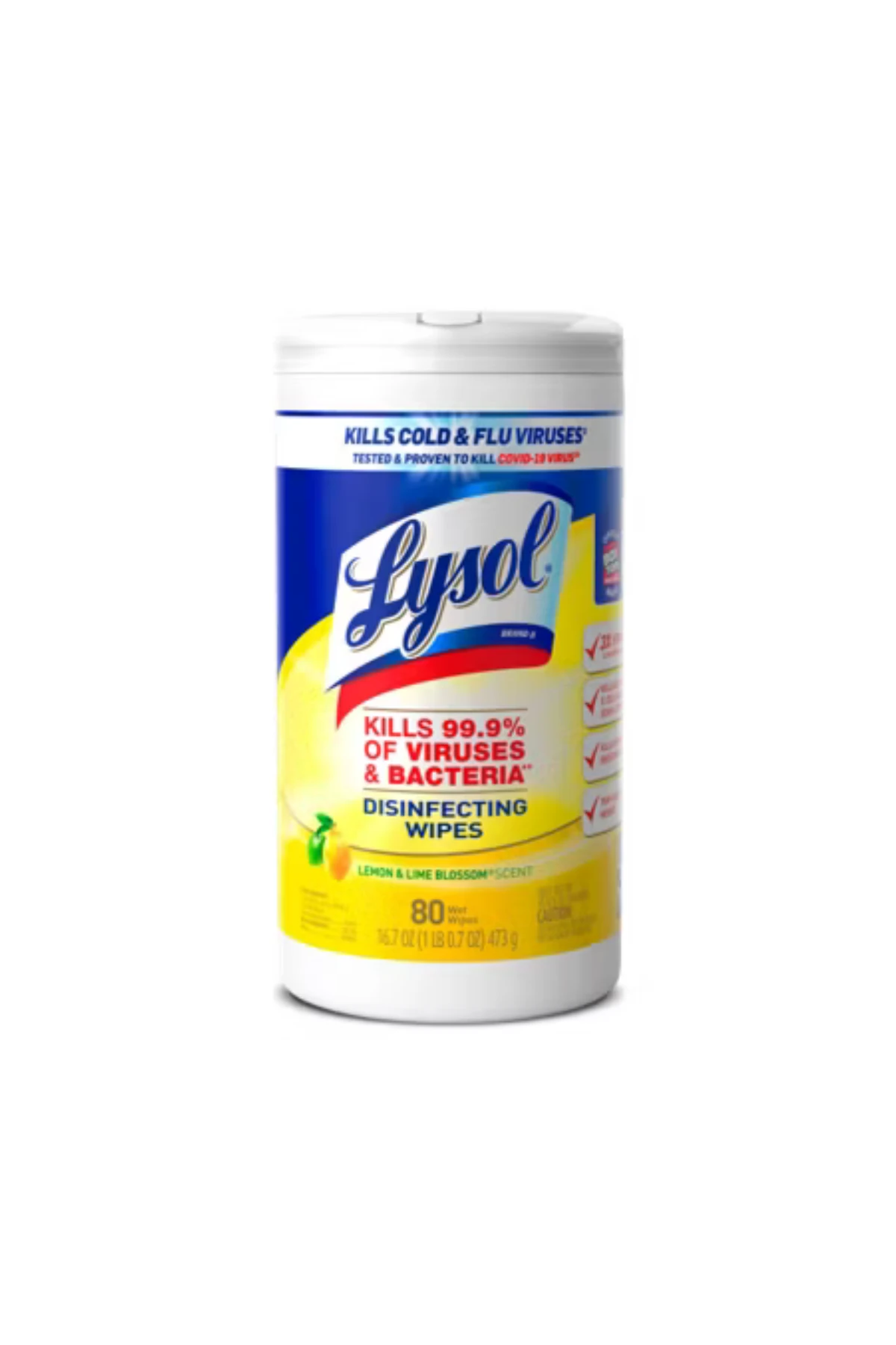 Lysol Limon ve Misket Limonu Çiçeği Dezenfektan Mendilleri - 80 Adet 473g