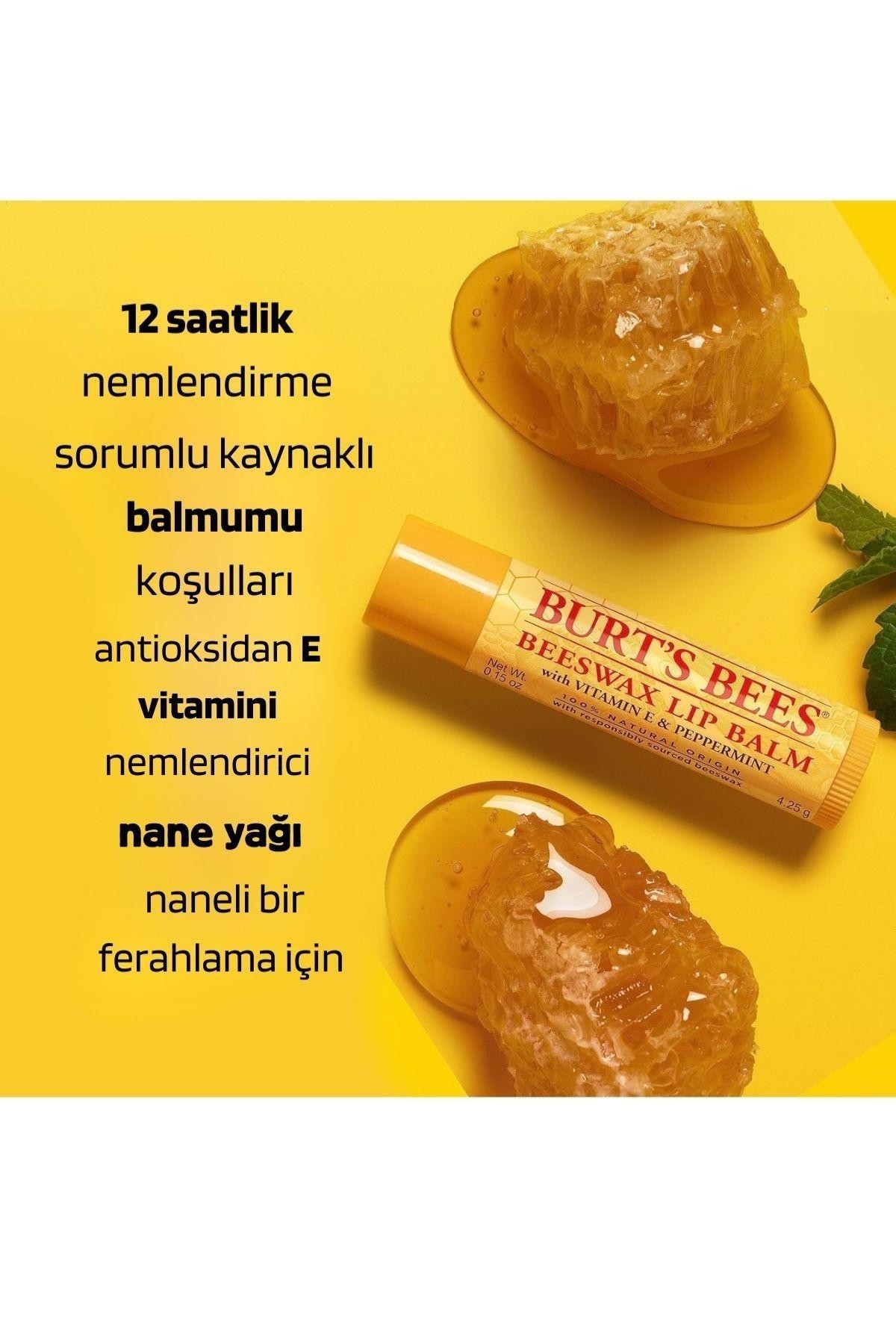 Burt's Bees Best Of (Balmumlu-Çilekli-Armut ve Hindistan Cevizli-Vanilyalı) 4'lü Dudak Balmı 0.15 oz 4.25 gr