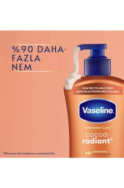 Vaseline Intensive Care Cocoa Radiant ( Kakao Yağı ile Kakao Işıltısı) Nemlendirici Vücut Losyonu 600ml