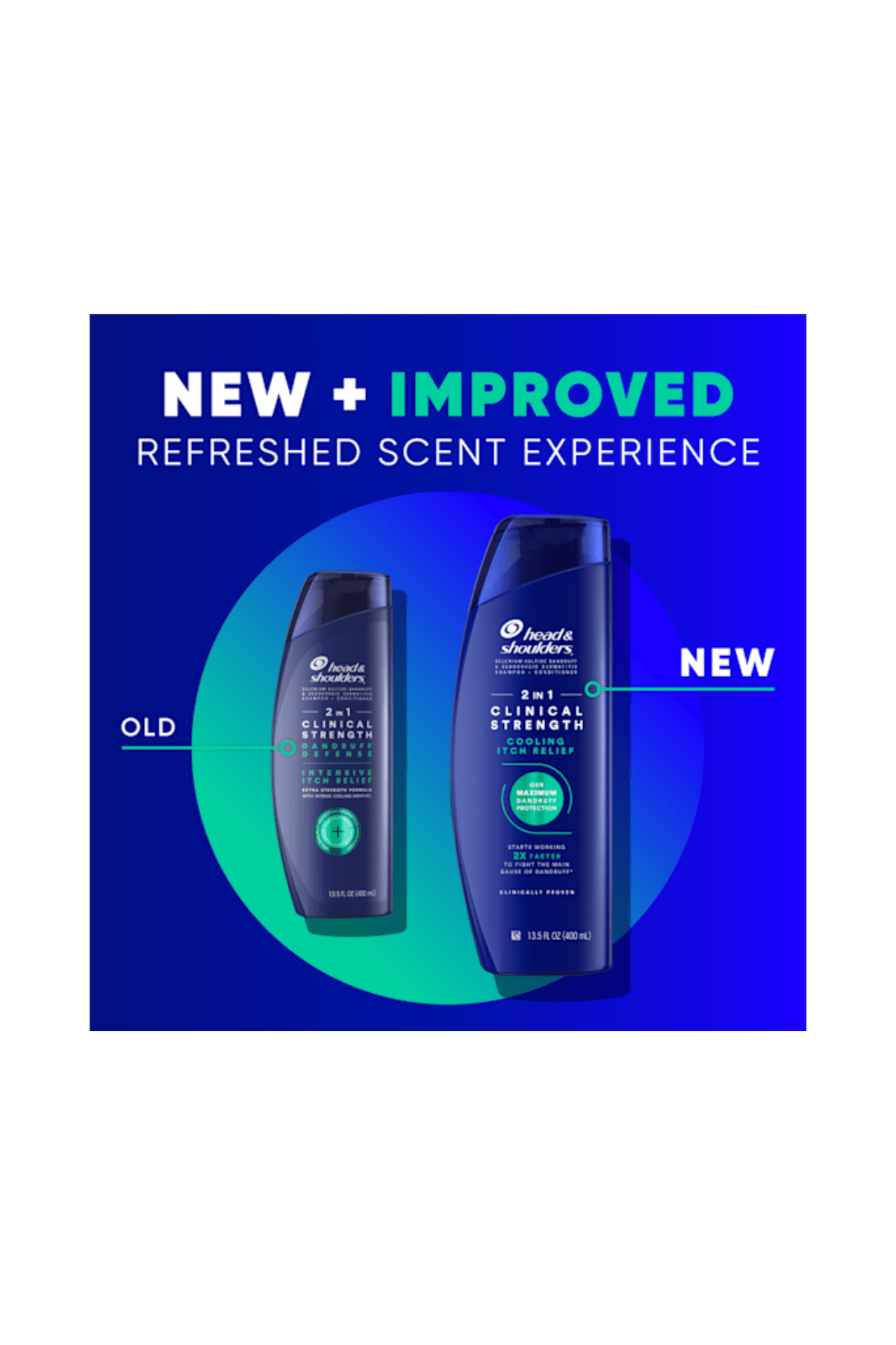 Head & Shoulders 2 ın 1 Clınıcal Strength Coolıng Itc Relıef (Kaşıntı Giderici 2'si 1 Arada, İnatçı Kepek) Şampuanı 13.5 Oz 400ml