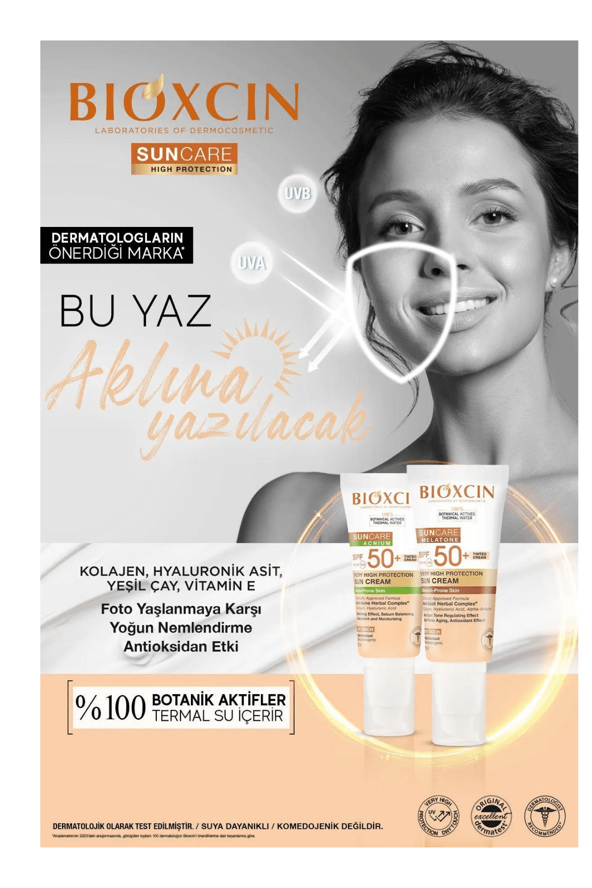 Bioxcin Suncare Acnium Tinted (Akneye Eğilimli Ciltler Için) Spf50+ Güneş Kremi 50 ml