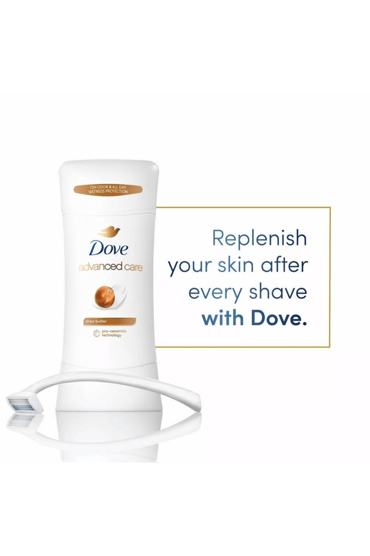 Dove Advanced Care Shea Butter Antiperspirant (72hr) Kadın Deodorant 2.6 oz 74gr