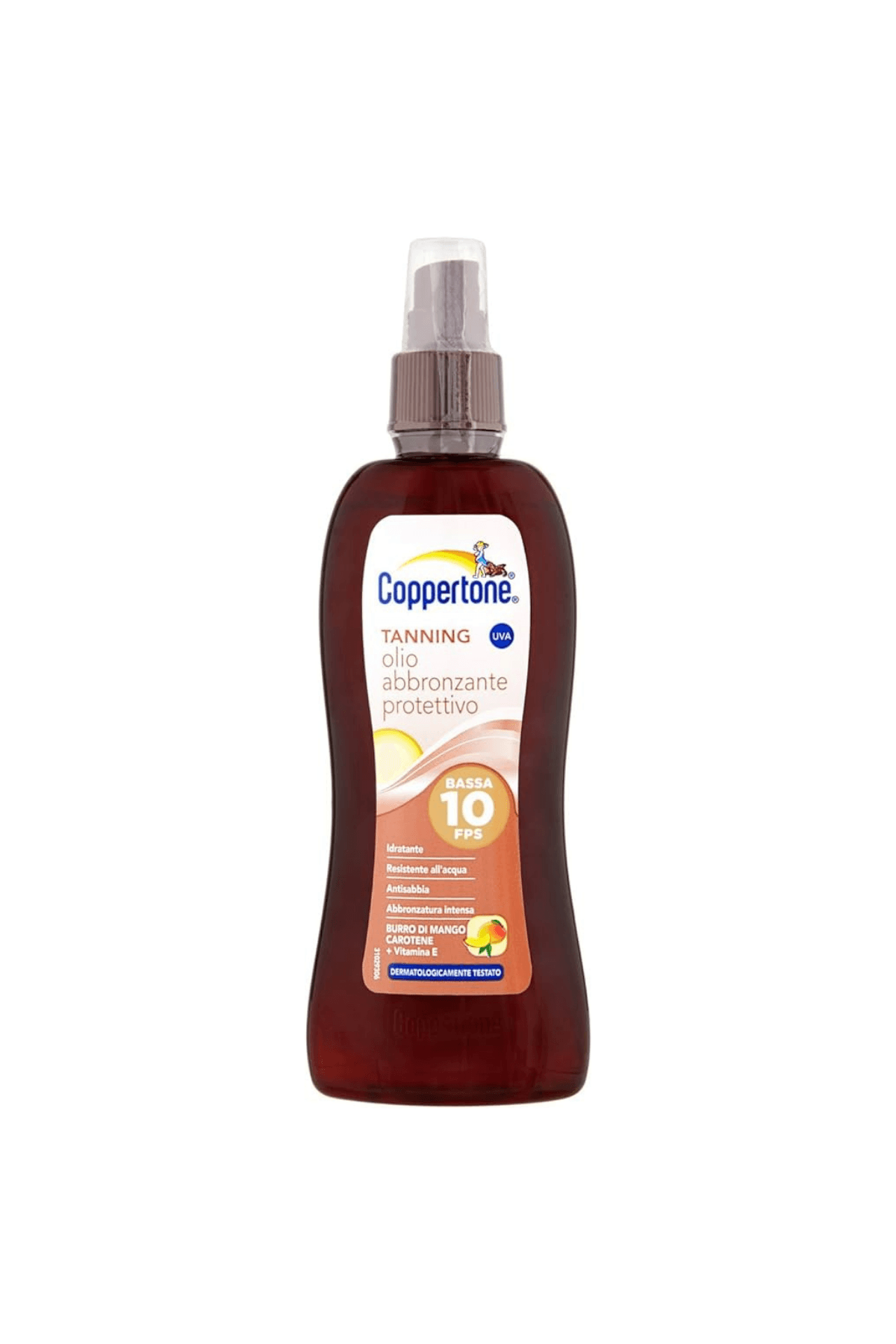 Coppertone Koruyucu Bronzlaştırıcı Yağ FPS 10 (Mango Yağı, Karoten ve E Vitamini UVA/UVB ) 200ml