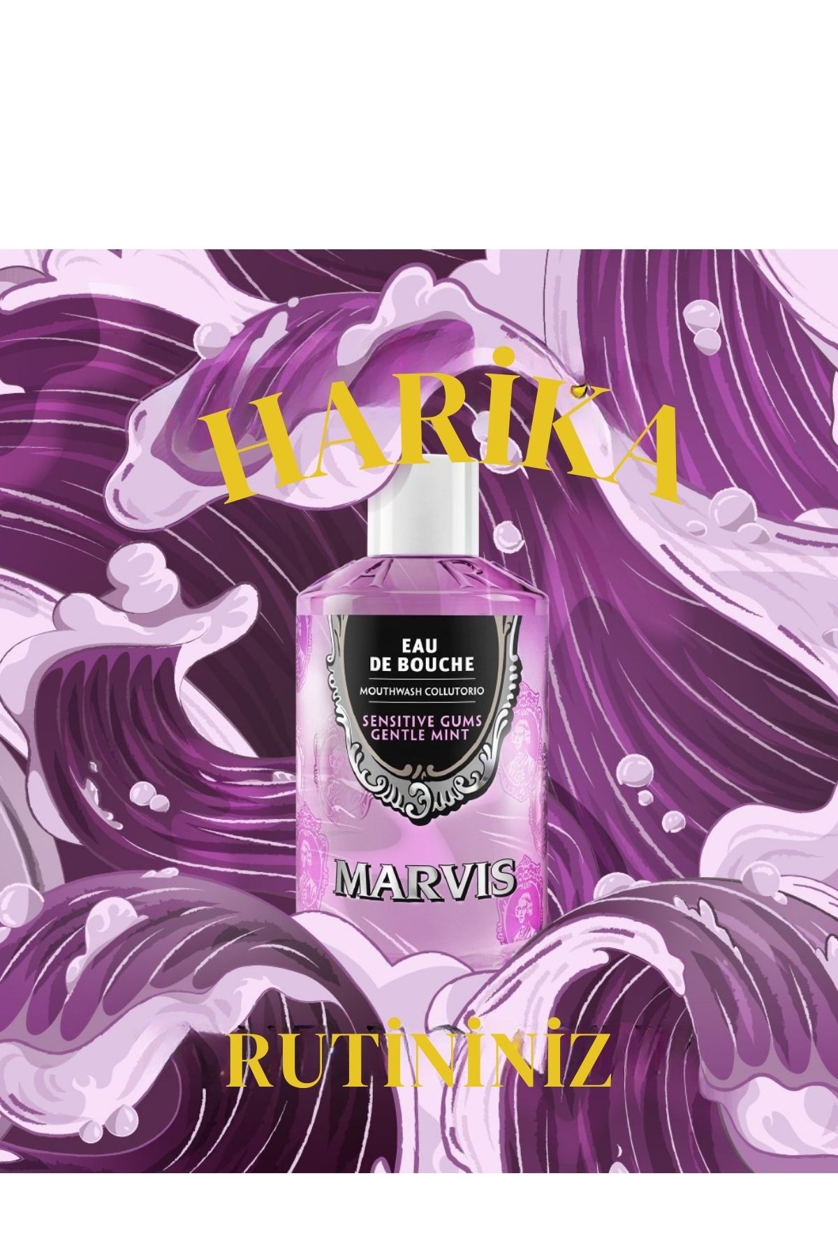 Marvis Hassas Diş Etleri için Nane Aromalı Ağız Bakım Suyu – 400 ML
