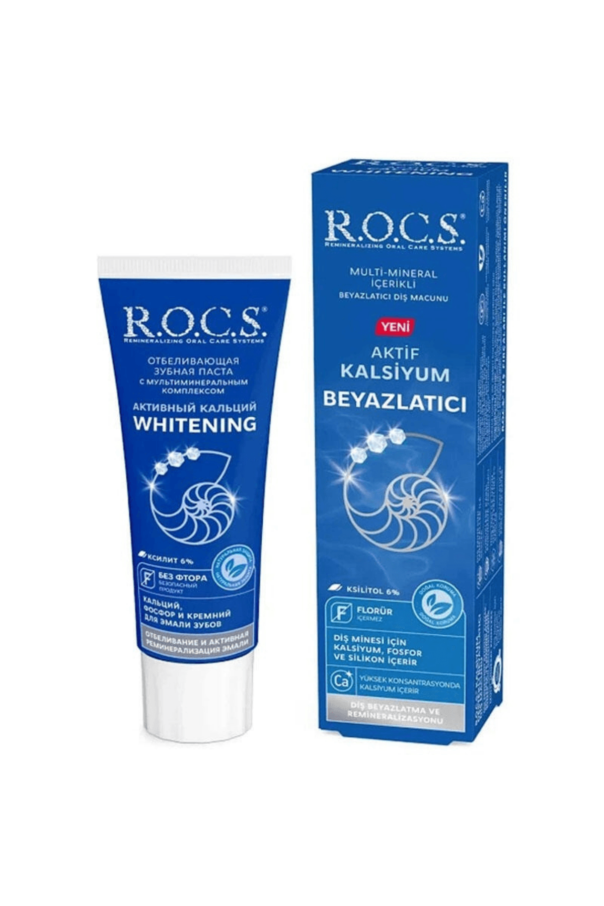 Rocs Aktif Kalsiyum Beyazlatıcı Diş Macunu 75ml