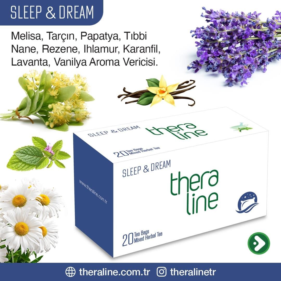 Theraline Sleep & Dream (Kaliteli Uyu İyi Geceler) Bitki Çayı Süzen Poşet 20 Adet