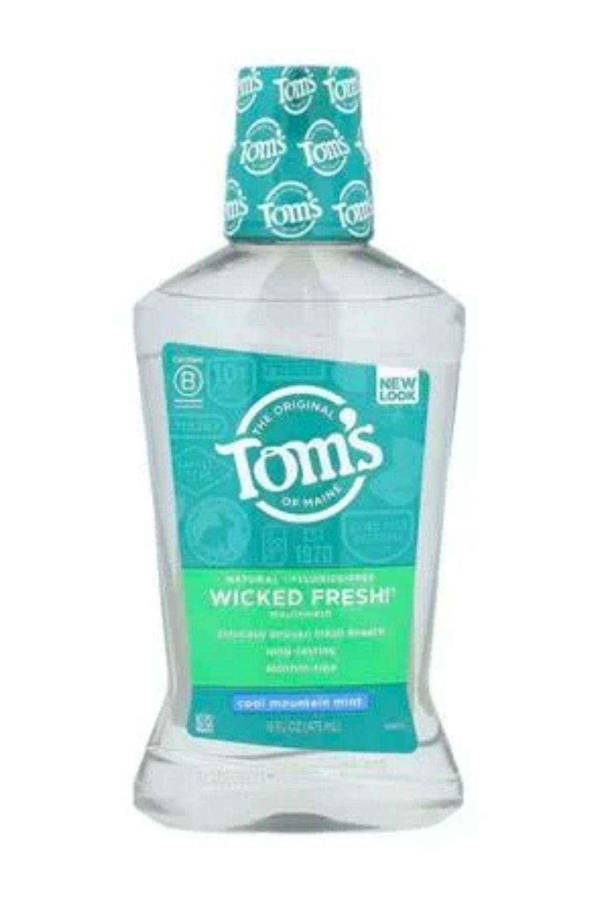 Tom's Of Maine Cool Mountain Mint Wicked Fresh! Serin Dağ Nanesi (Florürssüz, Alkolsüz, Vegan, Glütensiz) 33.8 Oz 1L