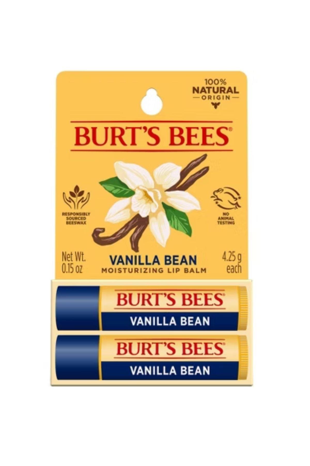 Burt's Bees Vanilya Çekirdekli (%100 Doğal) Dudak Balsamı 2'li 0.15 Oz 4.25 gr x 2