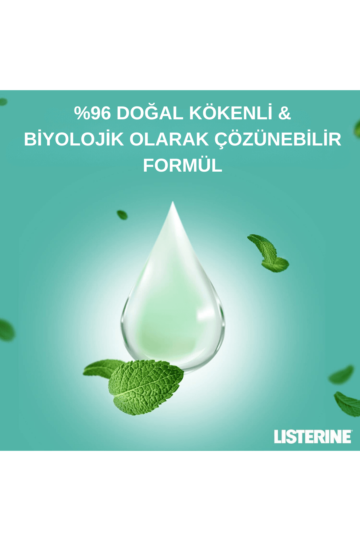 LISTERINE Naturals Emaye Koruma Hafif Lezzet Nane (Alkol veya Boya Yok, Vegan ) 500ml