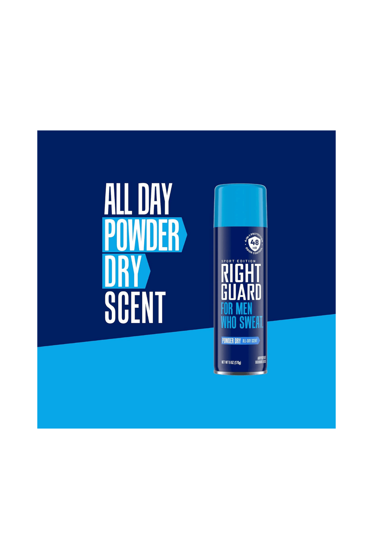 Right Guard Sport Powder Dry (Pudra Kuru) Erkekler İçin Deodorant 6 OZ 170gr