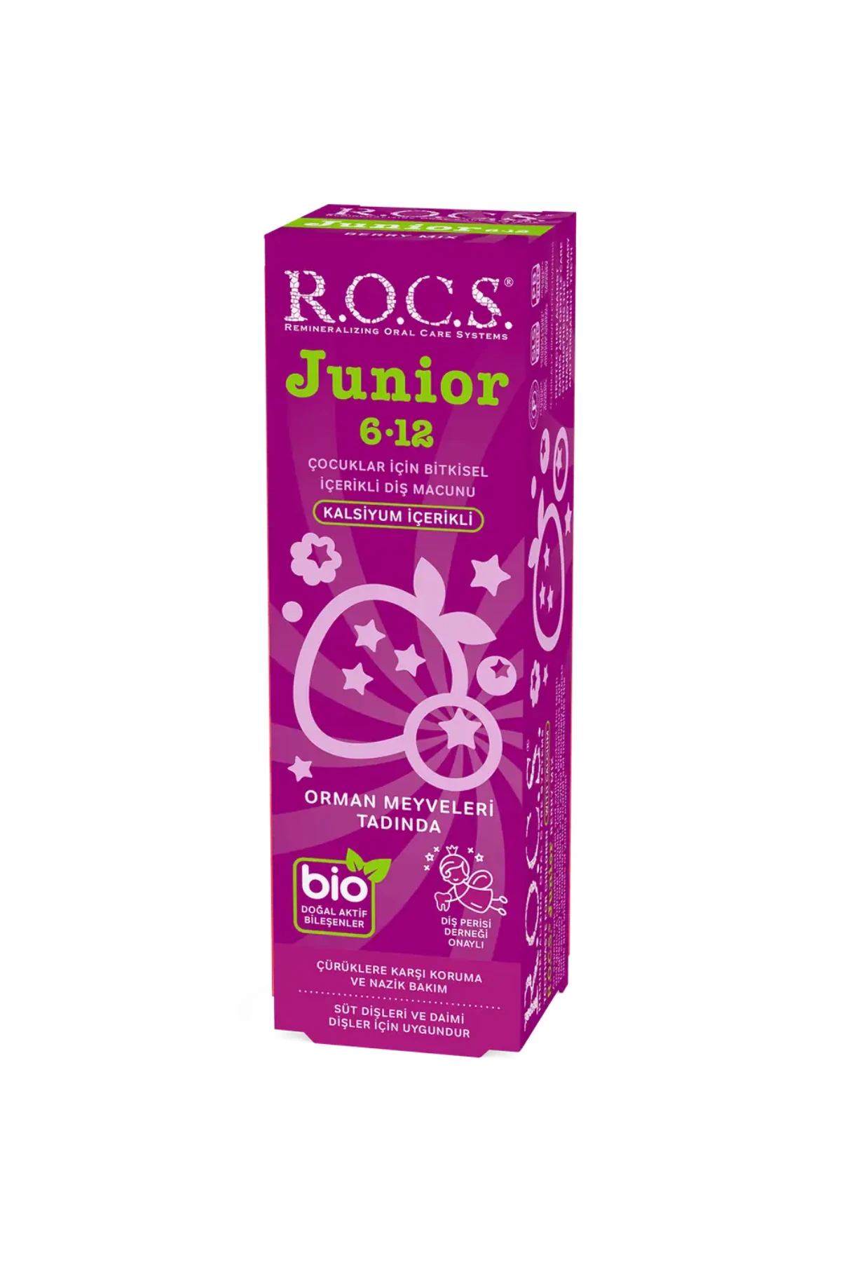 ROCS Junior 6-12 Yaş Diş Macunu Florürsüz (Yutulabilir) - Orman Meyveli 60ml