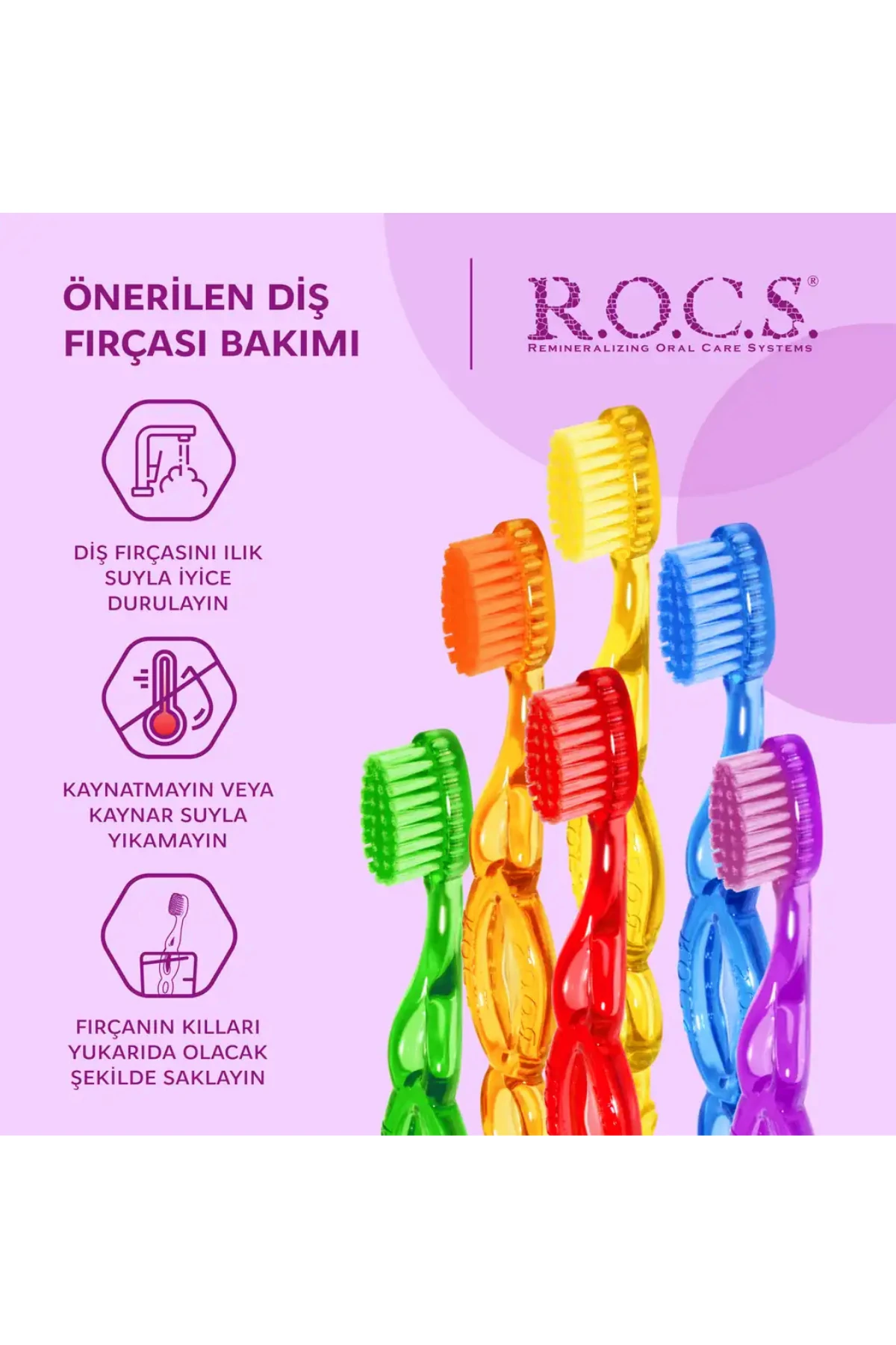 Rocs Kids 3-7 Yaş Çocuk Diş Fırçası - Yumuşak Sarı (1 Adet)