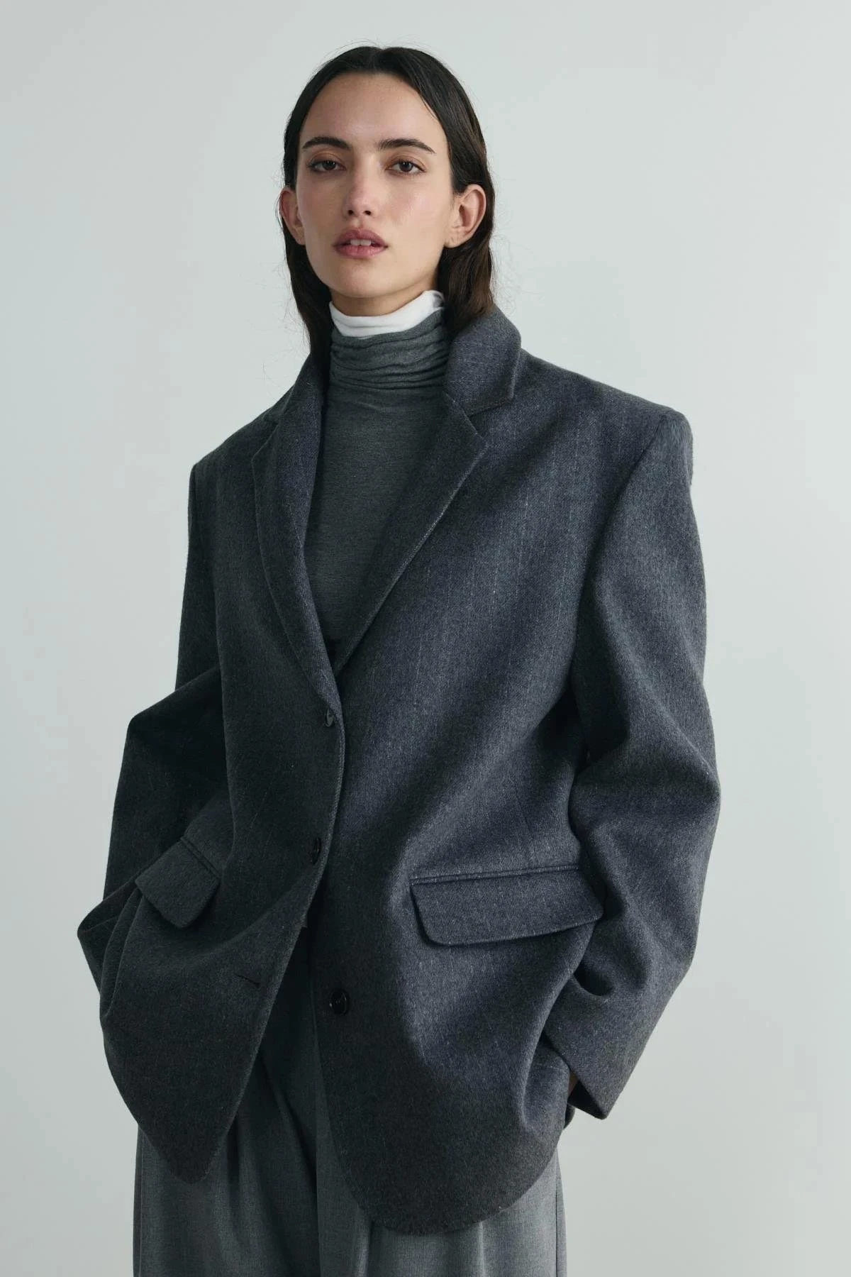 Füme Kaşe Blazer Ceket