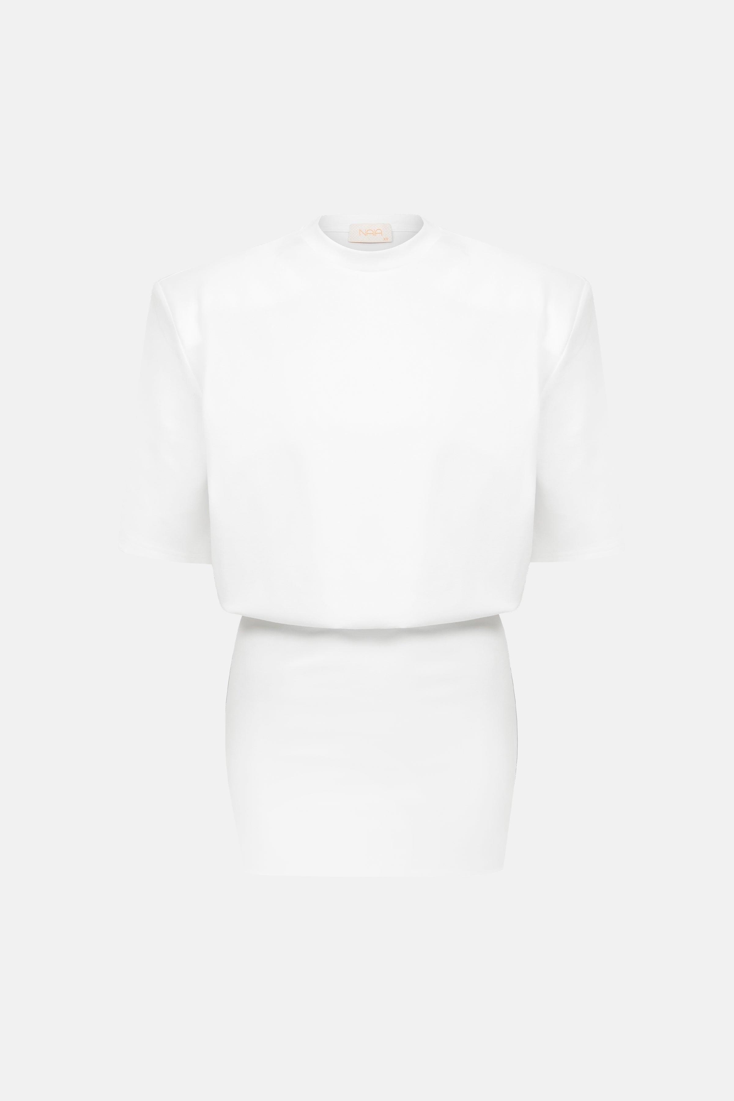 MIU T-SHIRT ELBİSE / BEYAZ
