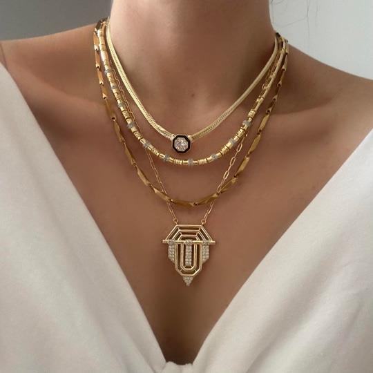 Çelik leyla kolye seti