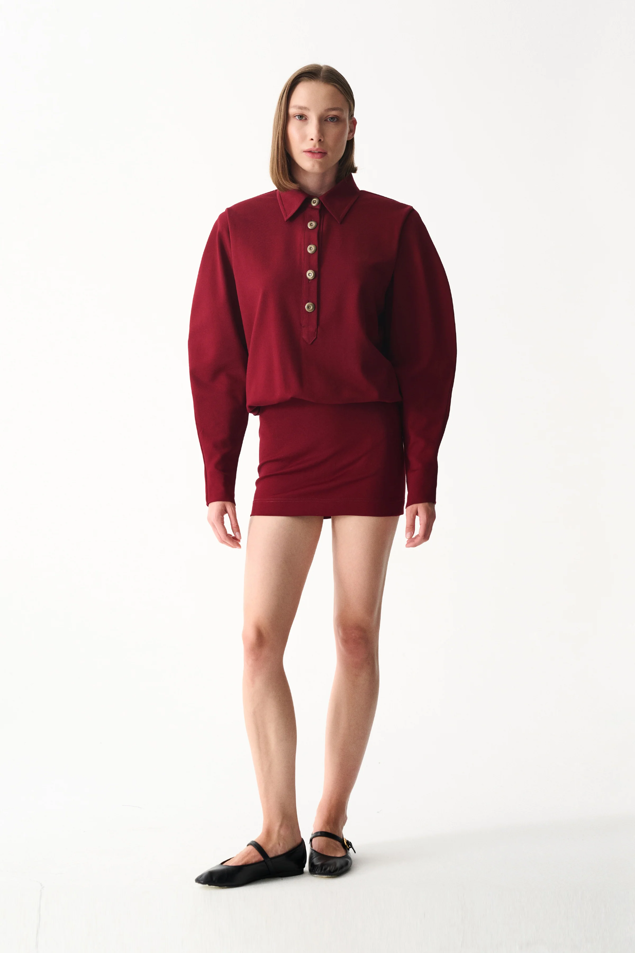 LUCKY ELBİSE / BORDO