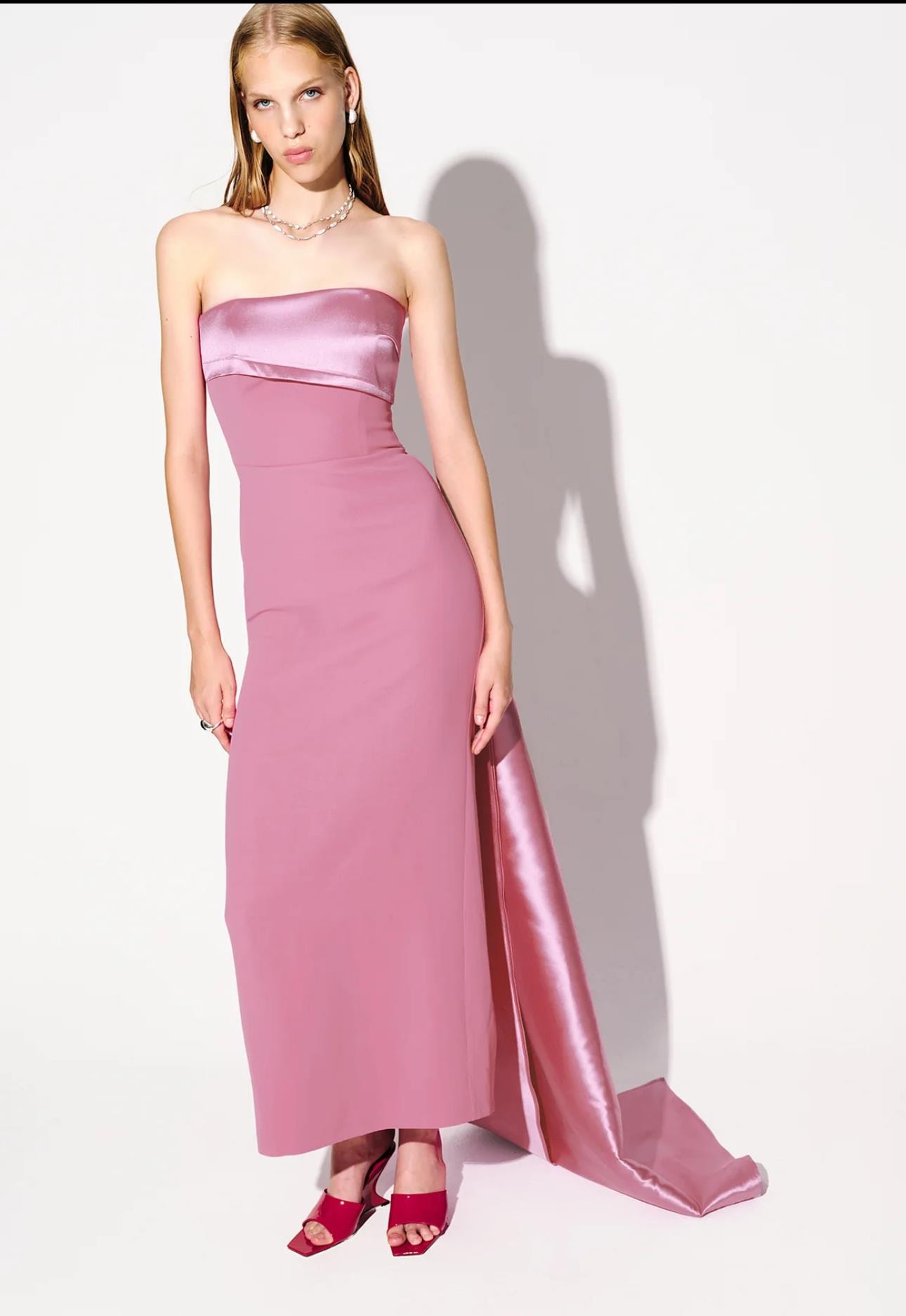 Amaranth Midi Dress Pudra