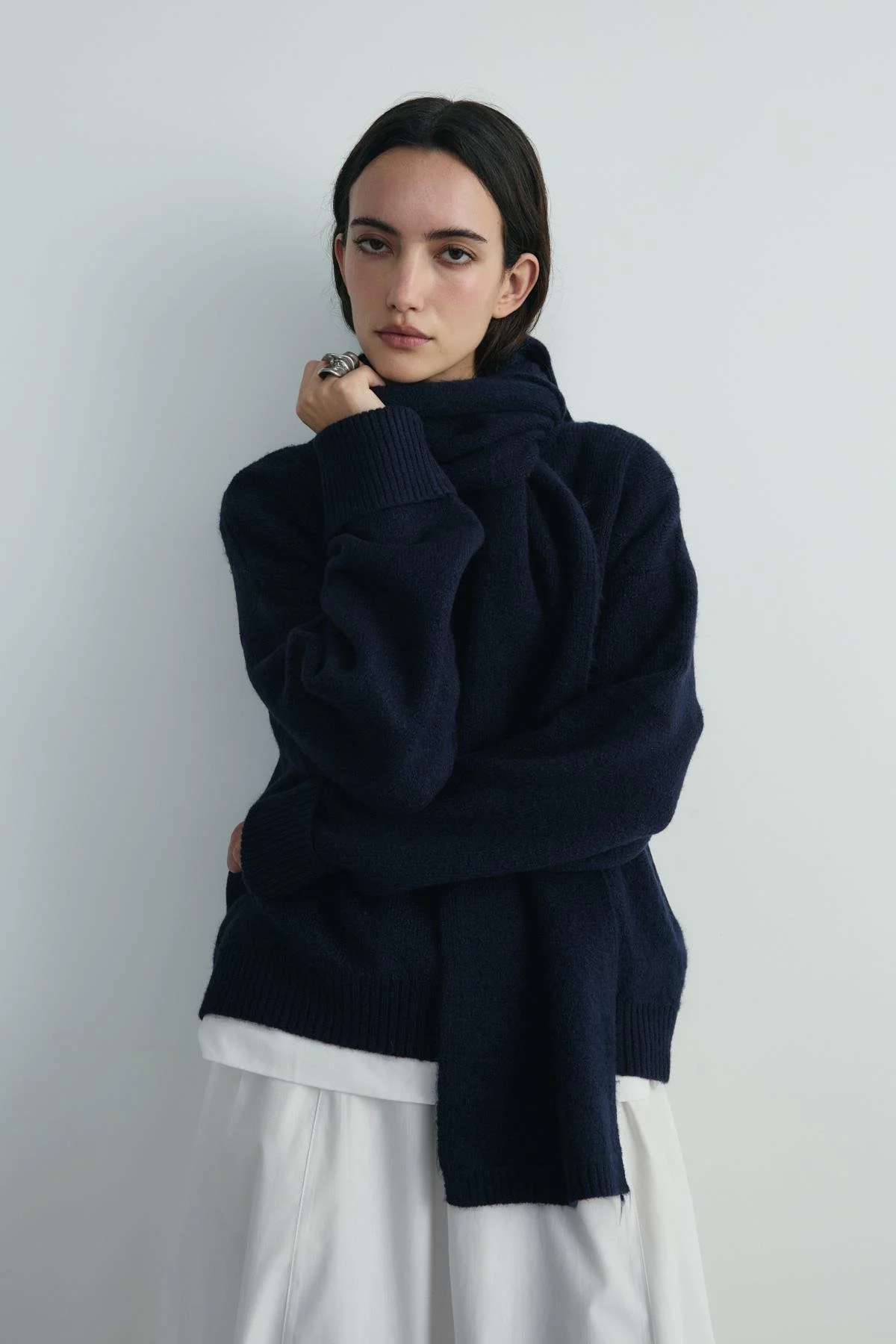 Lacivert Bella Oversize Kazak