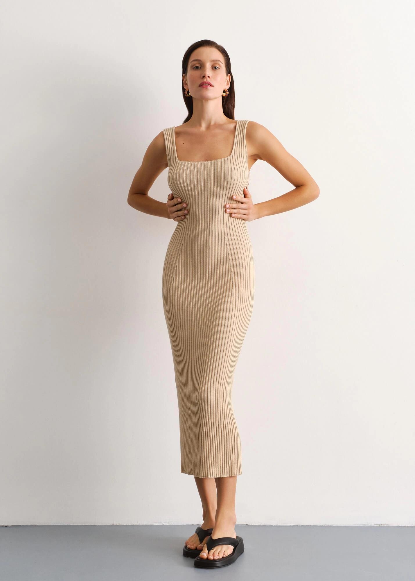 Grace open back dress cream