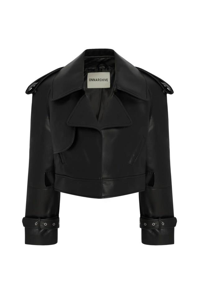 TFS BIKER DERI CEKET BLACK