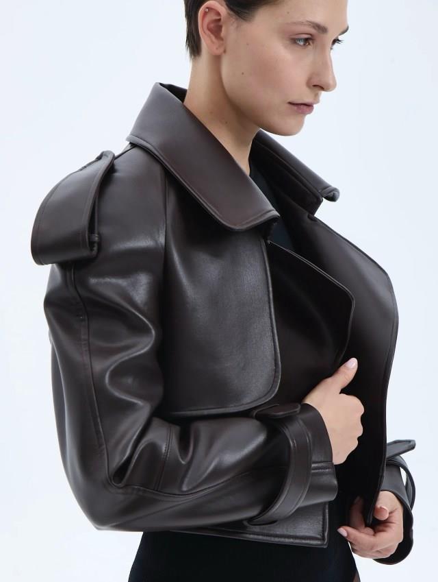 TFS BIKER DERI CEKET BROWN