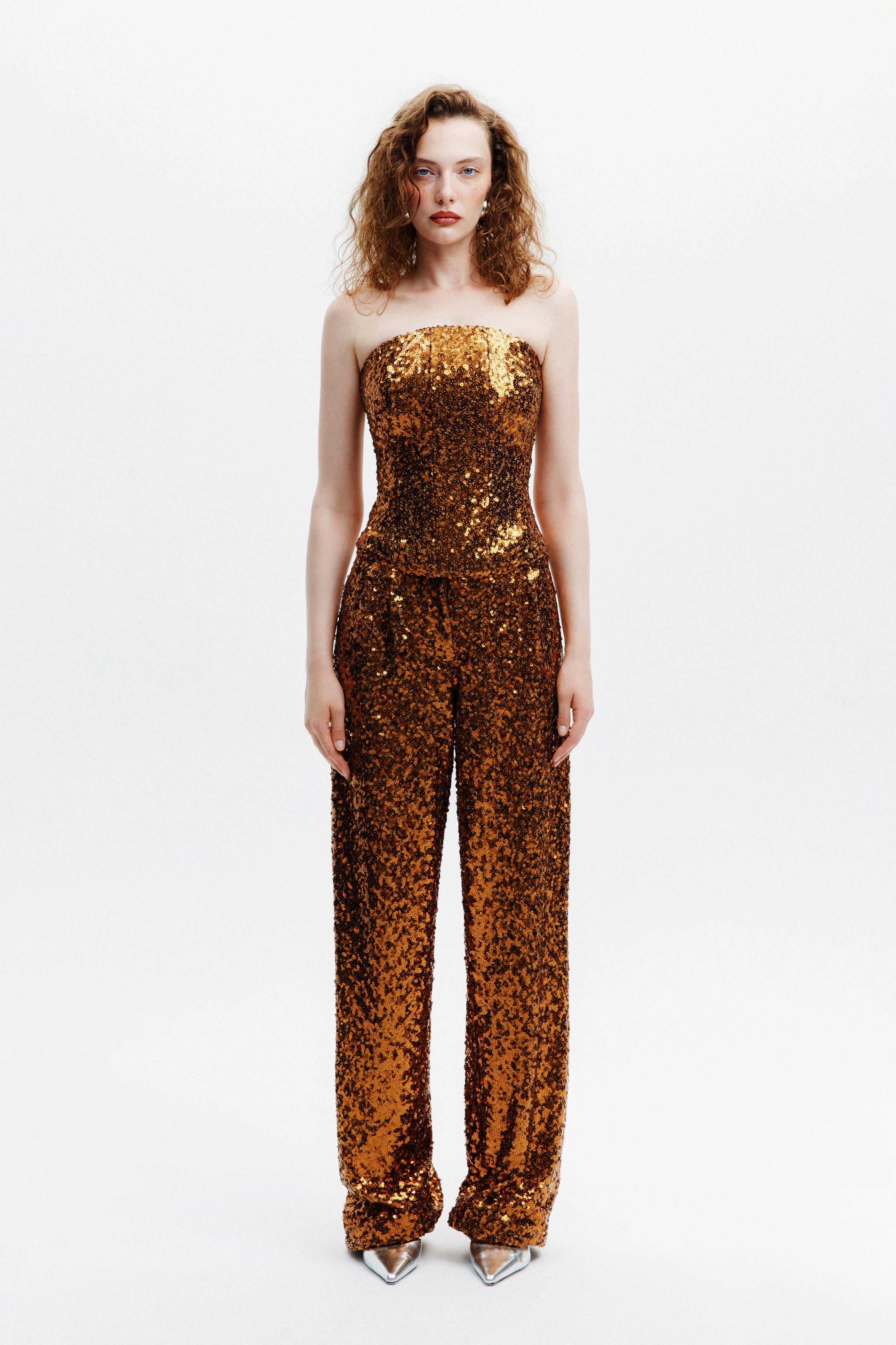 ALLURE PANTOLON / BRONZ PAYETLİ